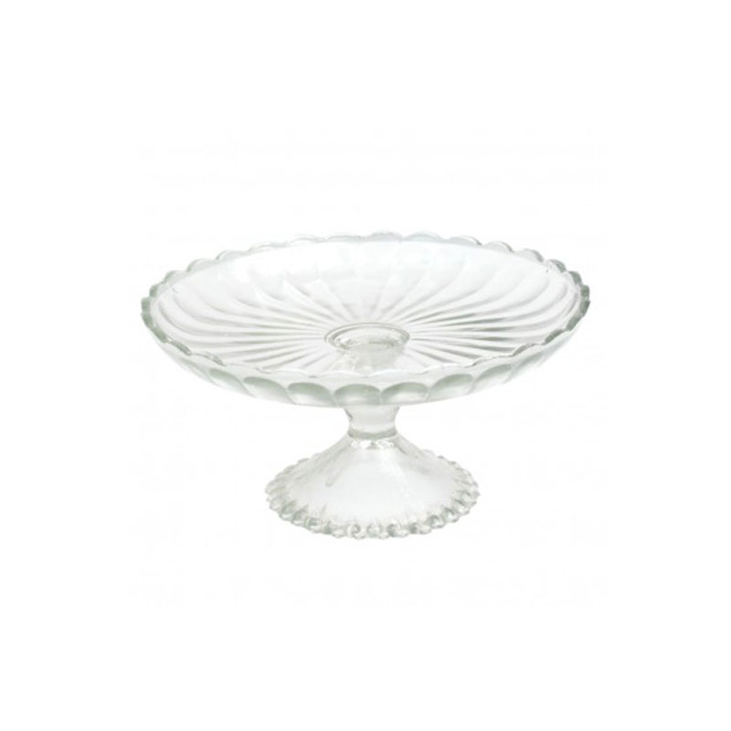 Vintage Glass Crystal Tazza Cake Stand Plate — Antiques Arena